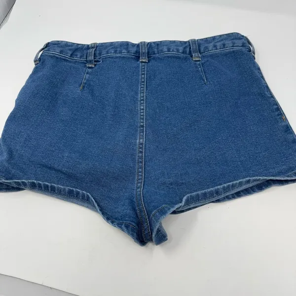 Free People Bridgette Button Front Denim Shorts 30 Long Western Festival Girly - Image 8