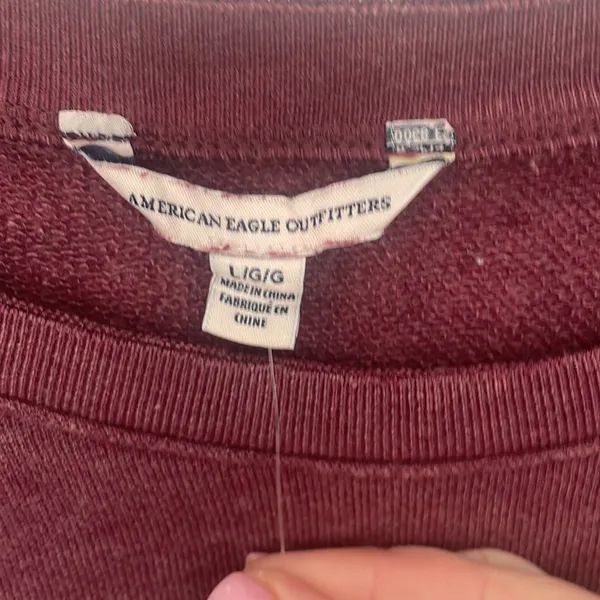 American eagle outfitters burgundy sweatshirt NEW!! Large - Image 4