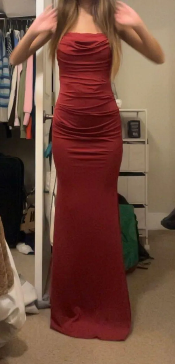 Maroon Prom Dress Red - Image 6