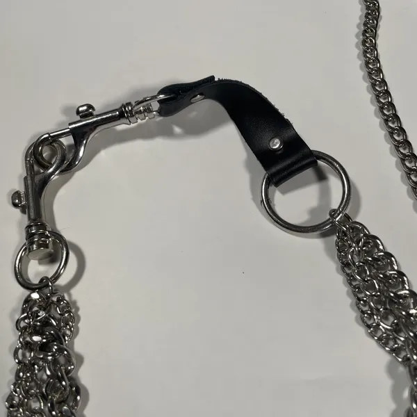 VINTAGE LOT OF Goth Collar Necklace Black Chain Choker Punk Emo Coffin Hot Topic - Image 3