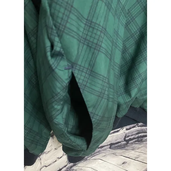 Sunderland of Scotland Weatherbeater Golf Windshirt Green‎ Plaid Womens Large L - Image 2
