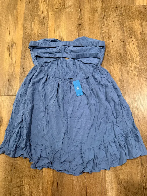 NWT Cupshe Strapless Looking Good Blue Mini Dress XL - Image 4