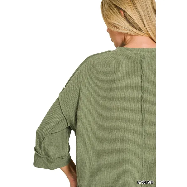 Zenana Double Knit 3/4 Sleeve Top - Large‎ - Image 3
