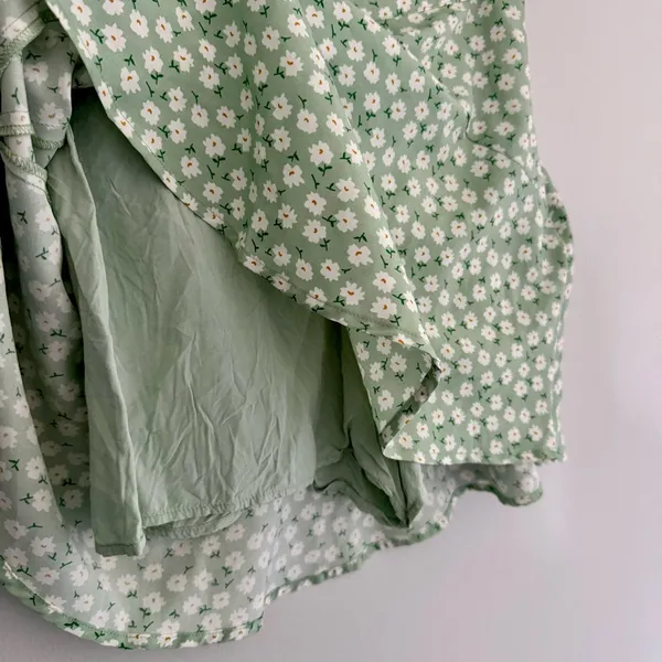 Altar'd State Green Daisy Mini Skirt - Image 4