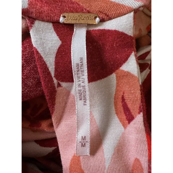 Free People Bohemian Floral Hawaiian Tropical Mimi Maxi Dress Size Medium Slit - Image 13