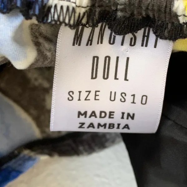 Mangishi Doll Sz 10 Zahara‎ Maxi Dress in Yellow Swirl Whimsical Open Back - Image 13