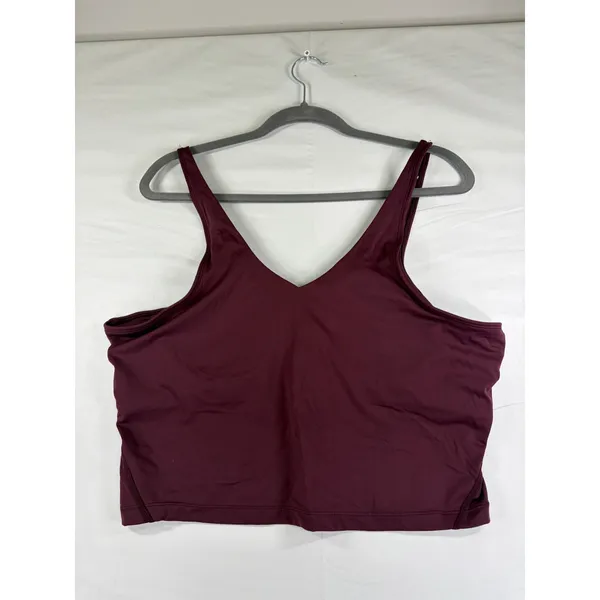 Natural Uniforms Modern Fit-Luxe Stretch Tank Top Burgundy 2XL V-Neck Crop‎ Top - Image 2