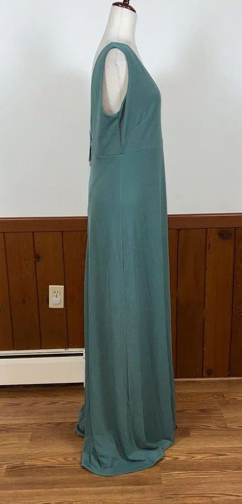 Stunning New Birdy Grey Shamin Crepe Sea Glass Gown! - Image 3