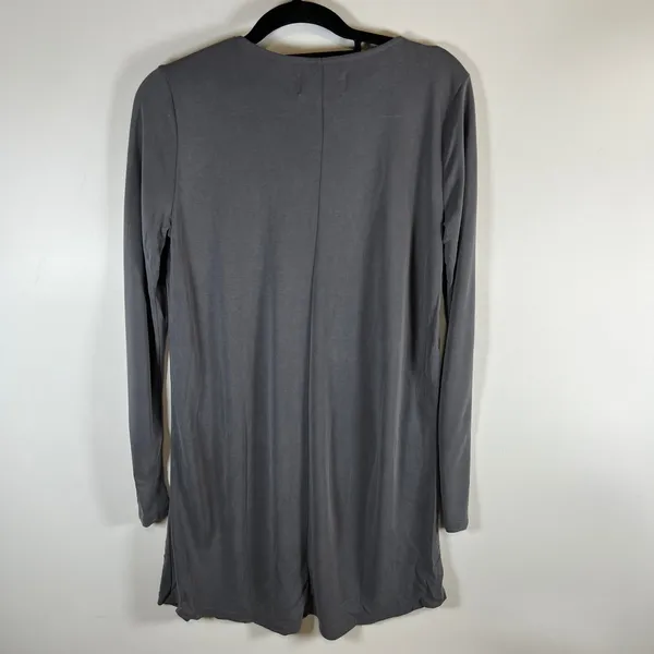 Abercrombie & Fitch‎ Womens Grey Long Sleeve Pocket Tunic Top Medium T-Shirt - Image 6