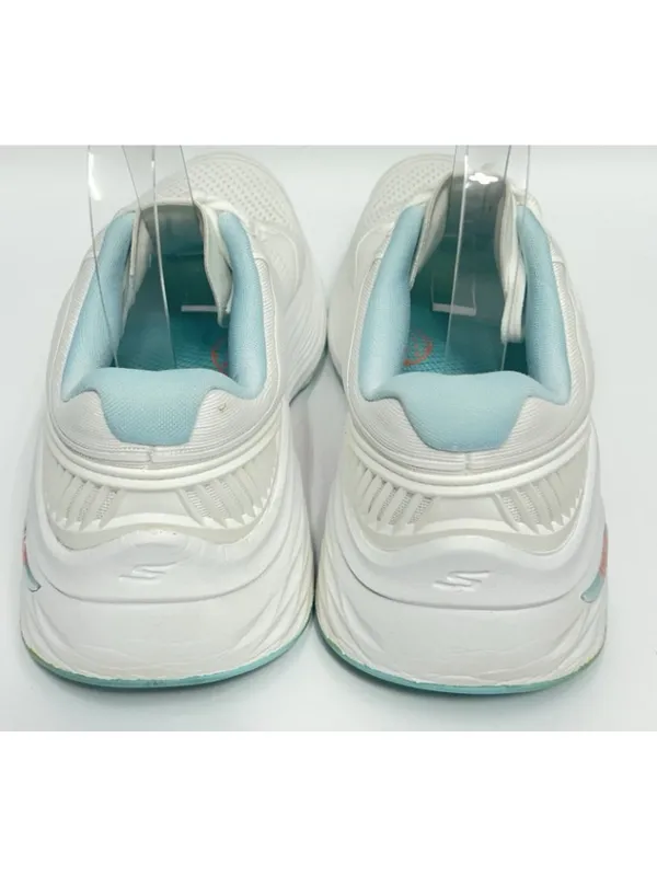 Skechers GOrun Max Cushion Slip-ins Shoes Womens Size 7.5 White Aqua 128923 EXC - Image 5