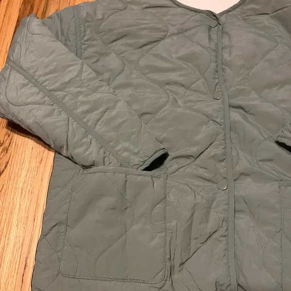 Velvet Heart Quilted Puffer Jacket - Gray - Image 3