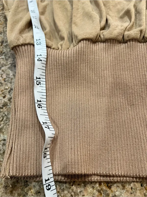 COMMENSE NWT Sold Out Khaki Taupe Gathered Top & Flowy Maxi Skirt Set XS - Image 6