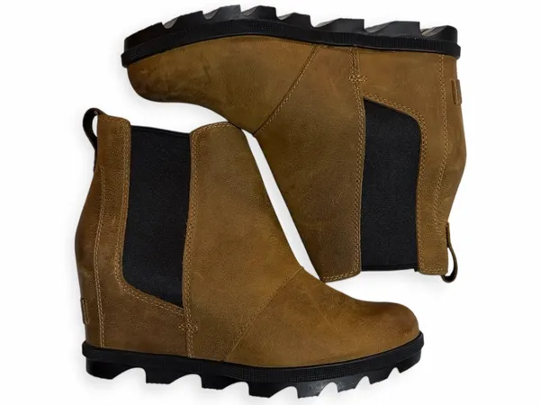 Sorel Joan of Arctic Wedge ll Chelsea Suede Boots Tan Brown Women’s Size 7.5 - Image 7