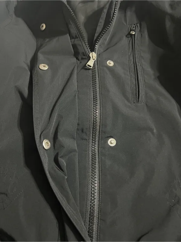 Lauren Ralph Lauren Black Utility Jacket with Snap Front - Image 4