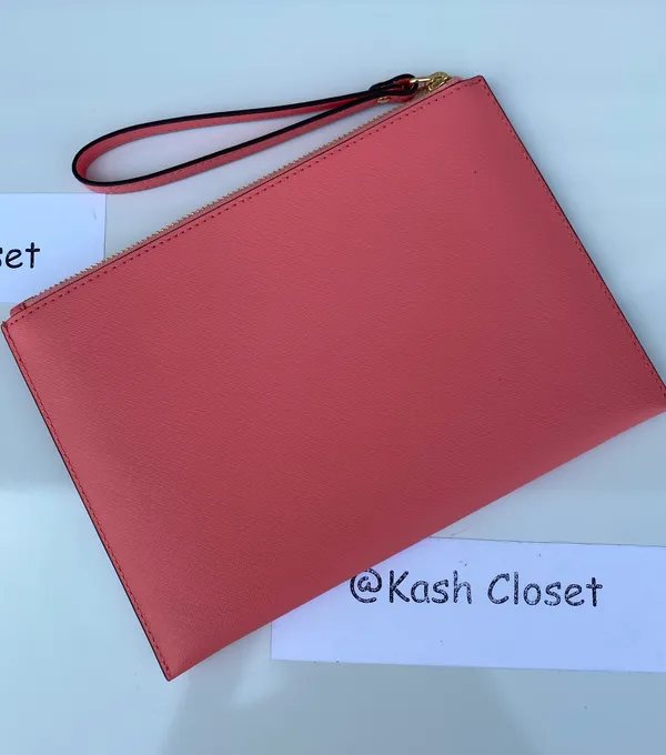 MK JST XL Zip Wristlet Clutch - Grapefruit - Image 2