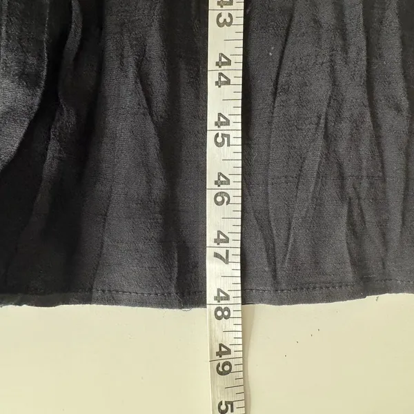 Love Tree Smocked Tie Strap Tiered Maxi Dress Black Boho Cottagecore Festival SM - Image 11
