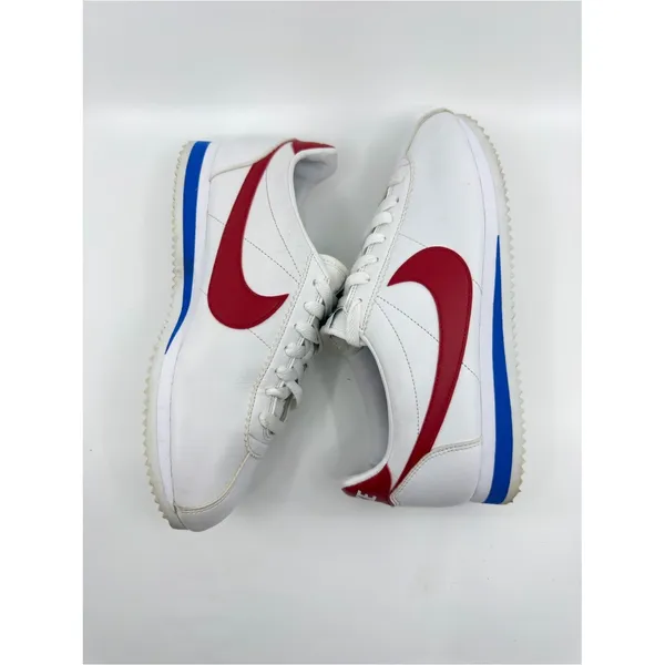 Nike Womens Size 9 White Red Blue Cortez Classic Leather Sneakers 807471-103 - Image 8