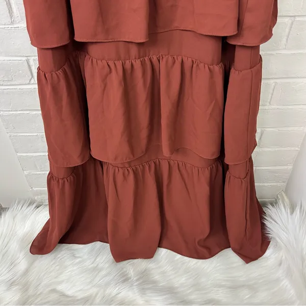 J.Crew Cha Cha Tiered Ruffle Maxi Dress Size 6 - Image 5