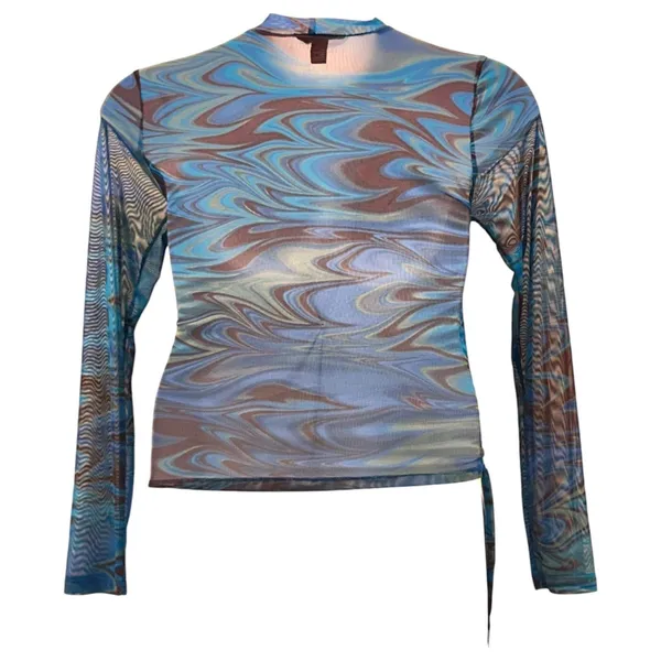 Vintage Forever 21‎ Sheer Top Blue XL - Image 2