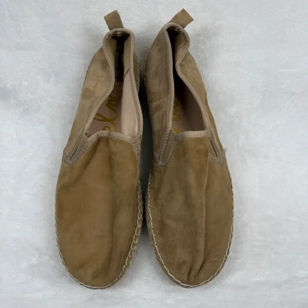 Sam Edelman Khloe Tan Suede Espadrille‎ Platform Slip On Flats 10M - Image 2