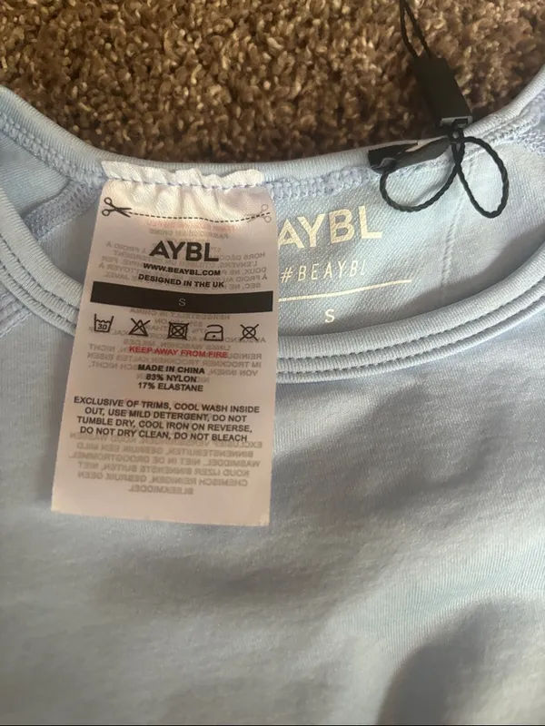 AYBL Light Blue Cropped Short-Sleeve - Image 2