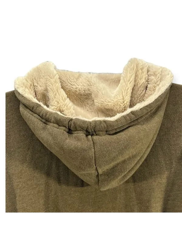 Aerie Sherpa Lined Hoodie Jacket Size M - Image 5