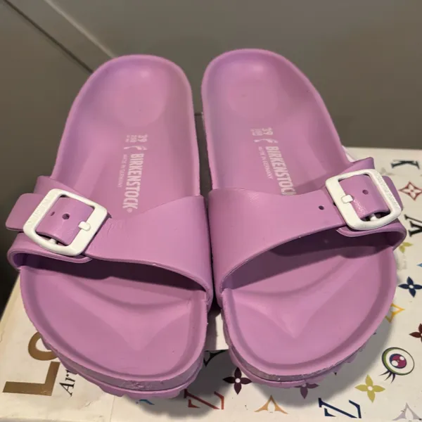 Birkenstock Madrid Big Buckle EVA Sandals in Mauve - Image 5