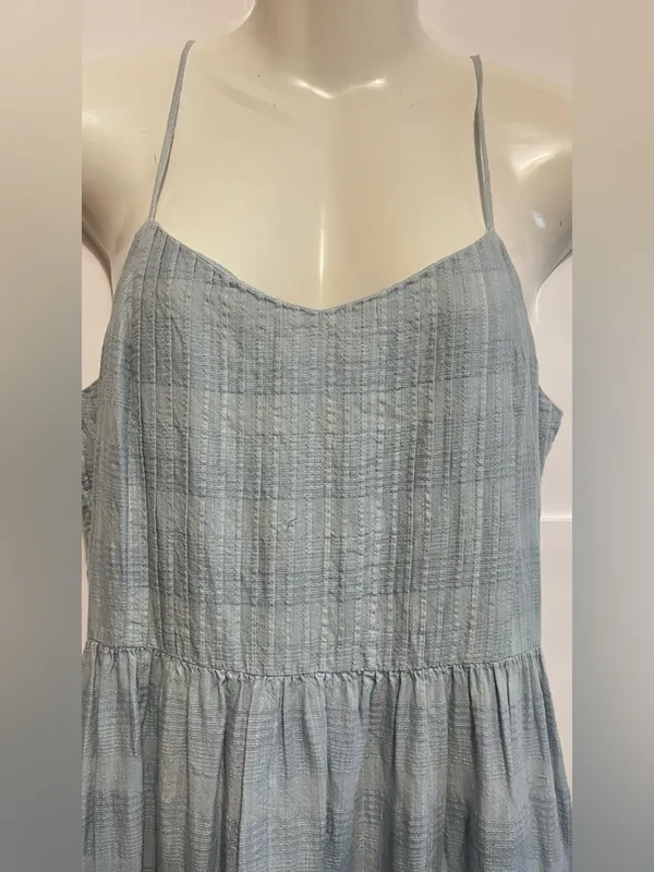 Madewell Light-to-Dark Blue Ombre Spaghetti-Strap Maxi Dress - Image 5