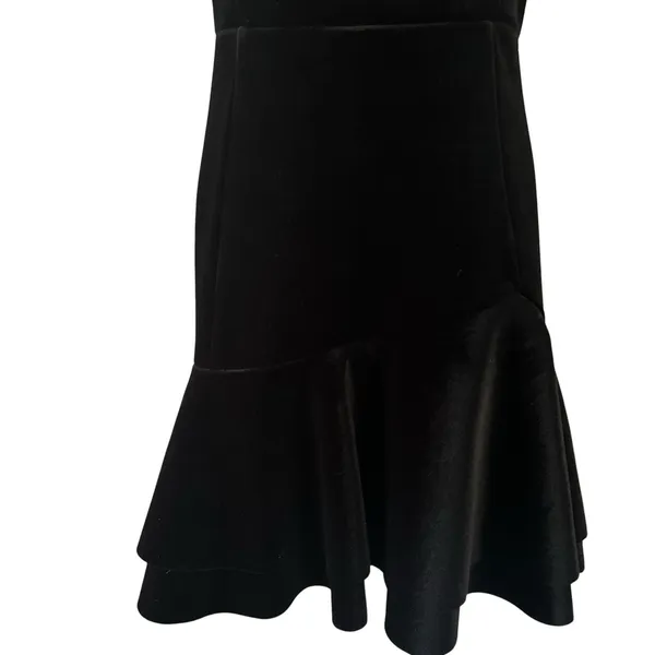 DO+BE Black Velvet Dress NWT One Shoulder Y2K It Girl Med Layered Cocktail Party - Image 3