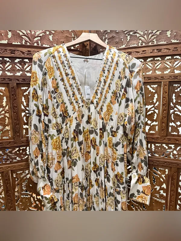 NWT free people rows of roses maxi dress - Image 6