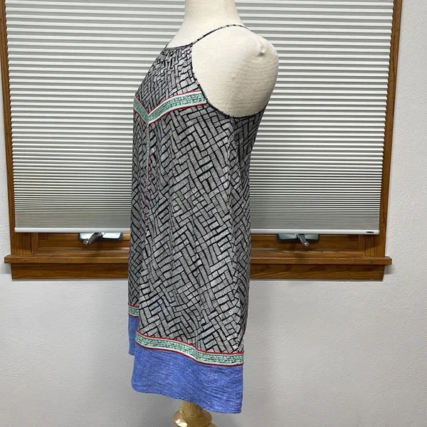 THML Black Patterned Colorful Embroidered Halter Neckline Mini Dress Size XS - Image 7