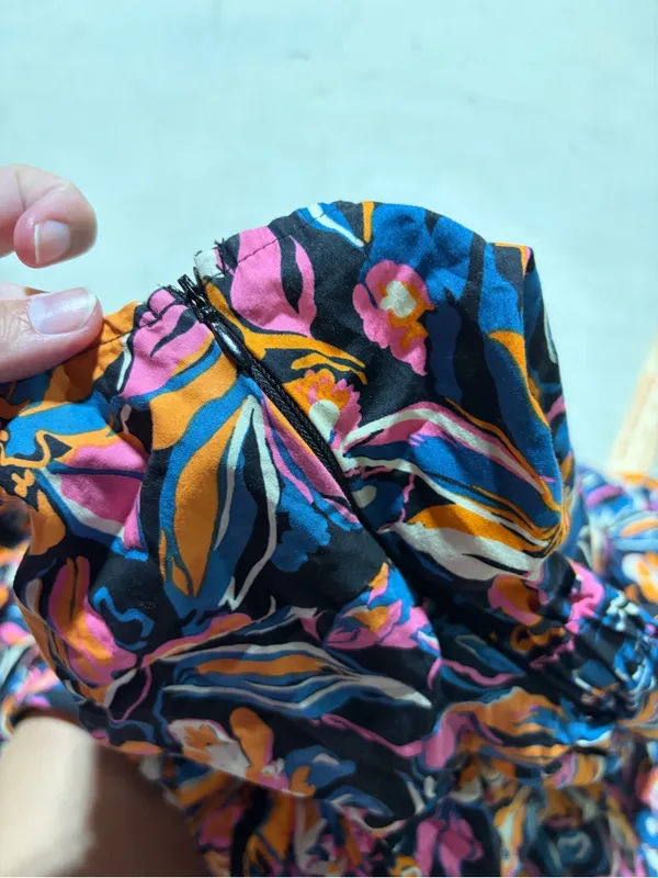 French Connection orange pink blue Floral Twist-Front Maxi Dress XL - Image 6