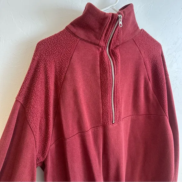 Wild Fable Burgundy quarter Zip Sweater - Image 2