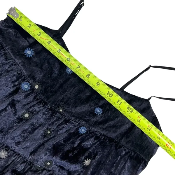 UO Kimchi Blue Alice Embroidered Velvet Mini Babydoll Dress - Image 8