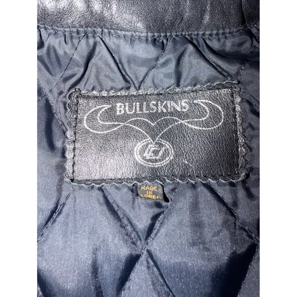 Bullskins Vintage Leather Motorcycle Jacket Side Lace Biker Black Womens M 14 - Image 7