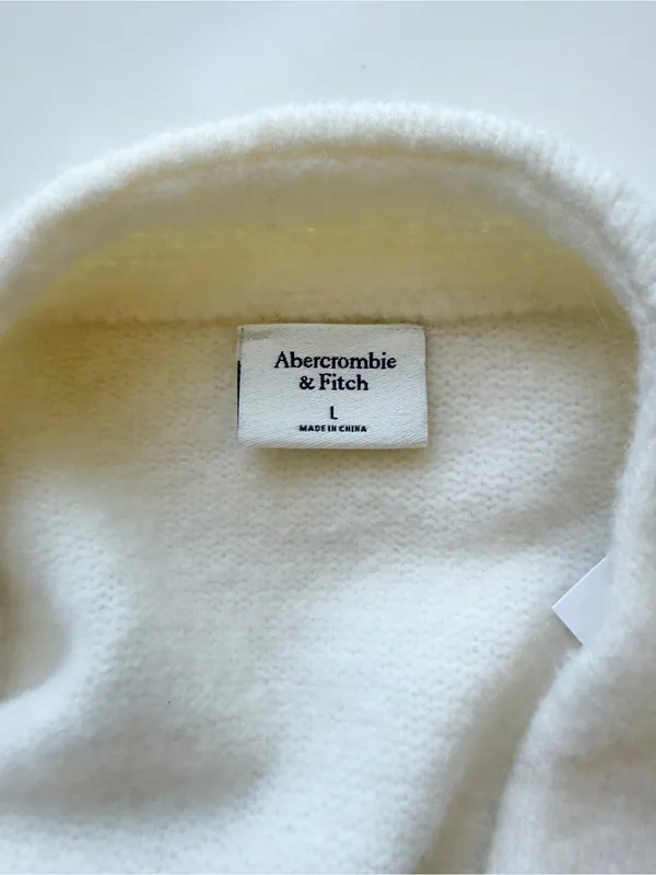 NWT Abercrombie & Fitch Cream Cardigan Size Large - Image 6