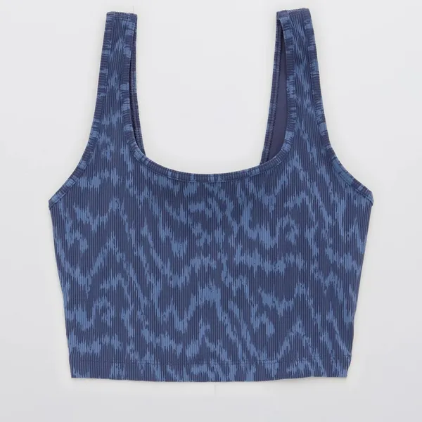 OFFLINE By Aerie Ribbed Square Neck Longline Sports Bra - Image 4