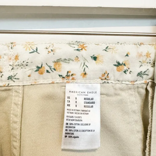 American Eagle Utility Pants Size‎ 8 Khaki High Rise Straight Utilitarian Indie - Image 5