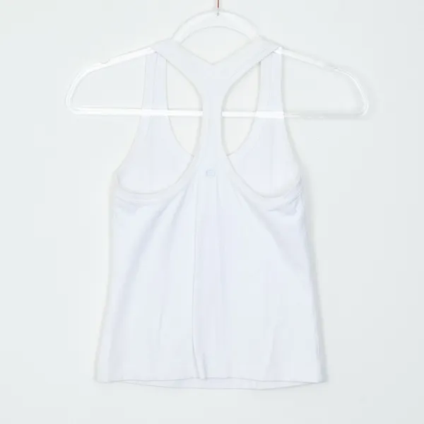 Lululemon Womens Cool Racerback Shorter Length Tank Top White Size 4 - Image 6