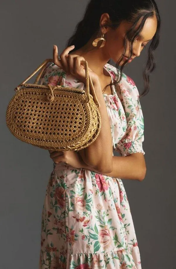 NWT by Anthropologie Somerset Maxi in Rose Floral Puff-Sleeve Edition Dress L - Image 2