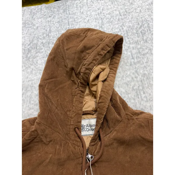 Alpine Design Womens‎ Corduroy Quilted FZ Hood Jacket Roasted Coffee ADW24701 M - Image 2