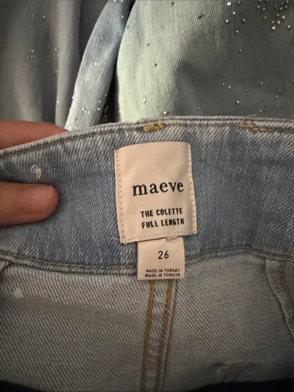 Anthropologie Maeve Collette Full Length Sparkle Jeans- size 26 - Image 10