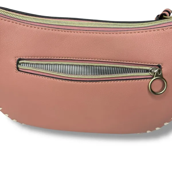 New Sondra Roberts Vegan Leather Tote‎ Shoulder Bag Top Handle Pink Whipstitch - Image 7