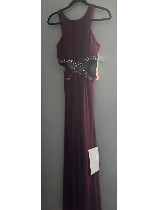 Blondie Nites NWT Women’s Size 5 Wine Red Formal Evening Gown Bridesmaid Wedding - Image 2
