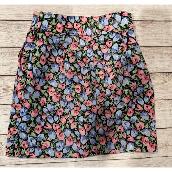 ZARA floral mini skirt With Pockets No belt women's size XS - Image 2