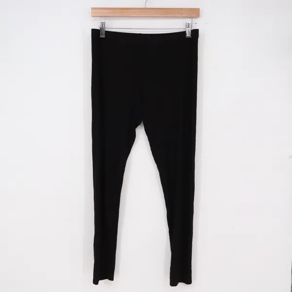 Unbranded Leggings Womens M Slim Fit Black Stretch Knit Casual Excellent - Image 2