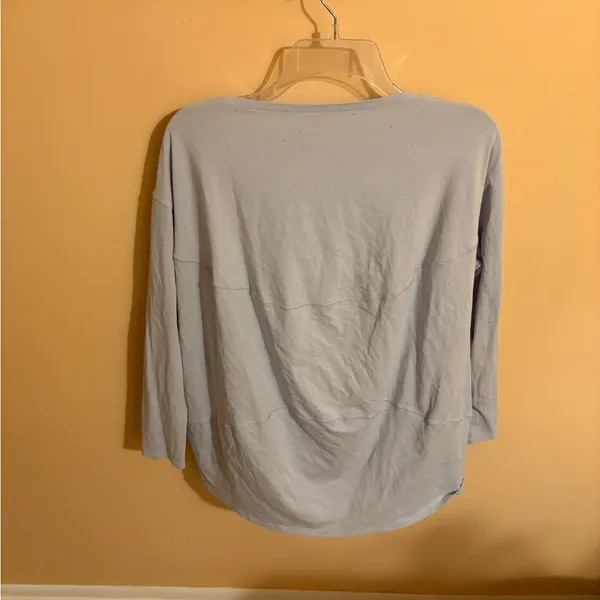 Lululemon LA Back in Action Long Sleeve Tee in Speckled Blue - Image 6