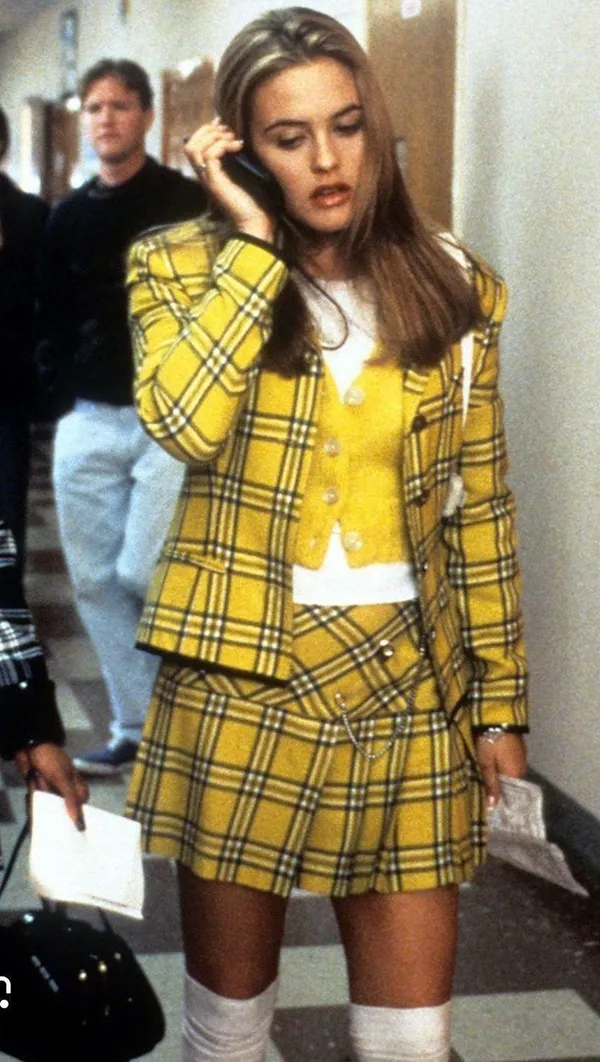 Yellow Plaid Pleated School Girl Skirt - Image 2