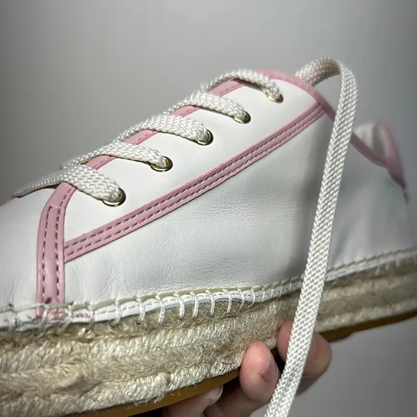 Coach Pink and White Leather Sneakers Never Wore (see photos) - Image 5