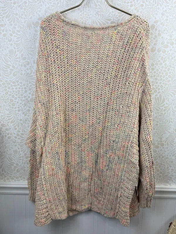 Free People Oversized Confetti Combo Neon Lights Sweater - Size - Small - Image 6